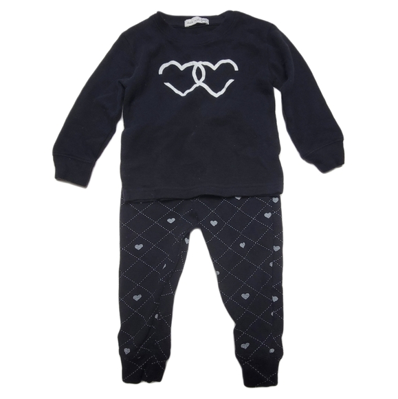 LITTLE MISH 2 Piece Sweatsuit Girls Size 24m - Picture 2 of 9